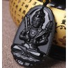 Bella Jade Buddha Bodhisattva Pendant Necklace Amulet Talisman of Obsidian