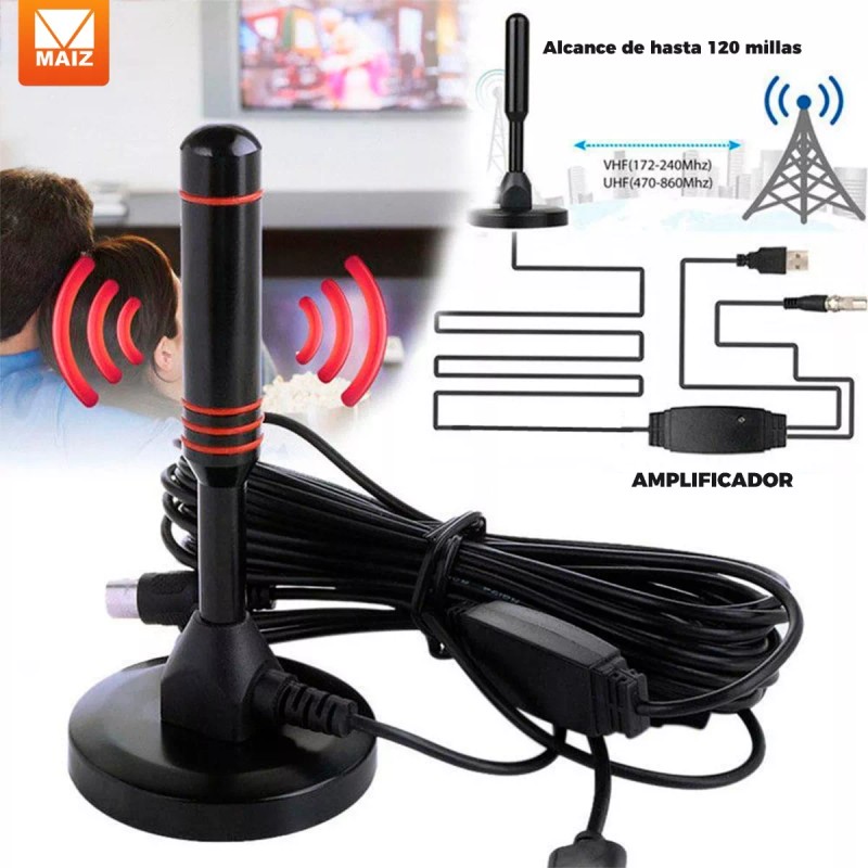 Maíz Antena Digital Tv Interior Exterior Alta Definicion Hdtv Usb