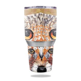 MightySkins Skin Compatible with Ozark Trail 30 oz Tumbler - Fox Owl Eyes | Protective, Durable, and Unique Vinyl Decal wrap Cover | Easy to Apply, Remove, and Change Styles | Made in The USA