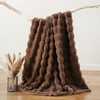 Battilo Brown Faux Fur Throw Blanket, Rabbit Fur Blanket for