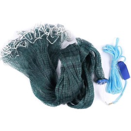 Multifilament Fishing Net Hand Throw Fishing Cast Net for Bait with Iron Pendant Outdoor Nylon Sturdy Portable and Durable (3ft)
