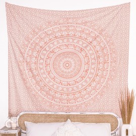 Craft Trade Mandala Tapestry Wall Hanging - Psychedelic Wall Tapestry Aesthetic Indian Hippie Wall Decor Bohemian Wall Art Boho Home Decoration for Bedroom - 84x90 Inches