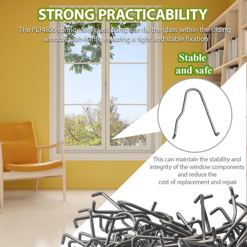 PL 14856 Steel Sash Window Glazing Clip for Prime-Line（80 pcs)