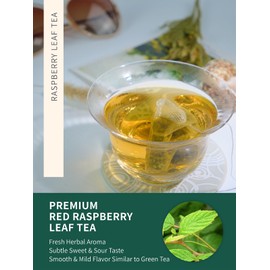TeeLux Raspberry Leaf Tea Bags 60 Count, Pure Natural Raspberry Leaves, Caffeine Free, Healthy Herbal Tea, Biodegradable Tea Bags