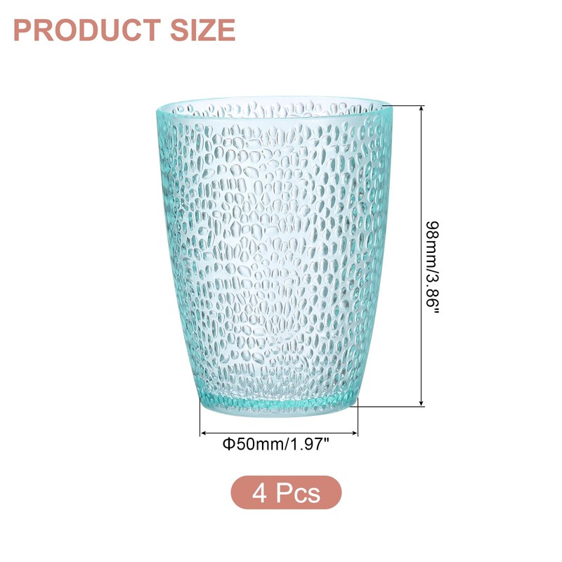 sourcing map 10oz Acrylic Drinking Glasses, 4Pcs Plastic Reusable Tumblers