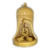 Olive Wood Christmas Bell Ornament Nativity Scene Set Handmade in