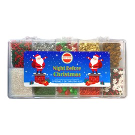 Mystic Sprinkles Christmas Holiday sprinkle Decorating Kits (Night Before Christmas Sprinkle Decorating Kit 6.8oz)