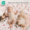 david's kids Muslin Minky Baby Blanket for Girls with Muslin