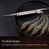 3 PCS Shrimp Deveining Tool Shrimp Tail off Crawfish Peeler,Stainless