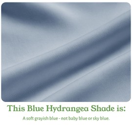 California Design Den Bed Sheets Queen Size - Soft 100% Percale Sheets Queen with Deep Pockets, Crisp Percale, Breathable and Durable Bedding Set - Blue Hydrangea