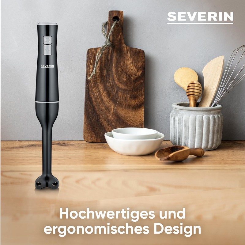 SEVERIN Hand Blender for Puréeing and Chopping, Powerful Mixing Rod