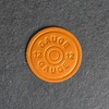 12 Gauge Stamp Design Full Grain Leather Coasters - 4"