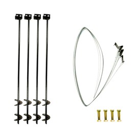 Tie Down 48 in. x 3/4 in. Double Head anchoring kit with Straps and Bolts (4-Pack)