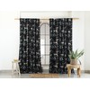Labhanshi - Cortina estampada de terciopelo de algodón negro con