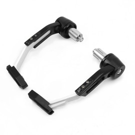 CHIFUN Motorcycle Lever Guard 7/8" 22mm Bar End Handguard Handlebar Brake Clutch Lever Protector Aluminum Hand Guard Replacement for Scooters Electric Bikes Dirt Bike ATV MX Enduro Motorcross(Silver)