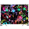 Avezano Neon Glow Abstract Graffiti Backdrop Paint Splatter Glow Party