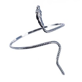 Western F.a.s.h.i.o.n Snake Thin Wrap Around Silver Arm Band Cuff