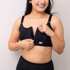 Motif Medical Pumping Bra, Size Large – Plus, Black, Works with Luna, Duo, Twist, and More