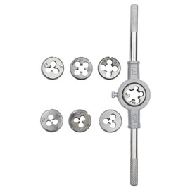 Rowiz Metric Die Wrench Set, Circular Die M3 M4 M5 M6 M8 M10 M12 with T-Handle Wrench Pack of 8