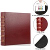 LETVPVOW Vintage Hardback 3 Ring Binder 2 Inch, Professional Leather