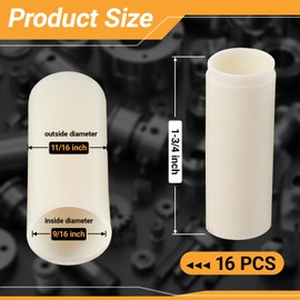 BBTO 16 Pcs Nylon Trailer Leaf Spring Bushings 9/16" I. D. x 1-3/4" Length Replacement