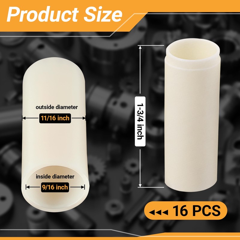 BBTO 16 Pcs Nylon Trailer Leaf Spring Bushings 9/16" I.