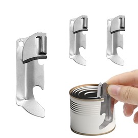3PCS Mini Easy Can Opener Stainless Steel Multi Purpose Reusable Jar Opener Tin Opener for Travel Camping Kitchen Restaurant