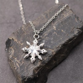 MYAROMA FINDINGS Solo Leveling Magic crystal stone pendant necklace silver metal model necklace stainless steel chain cosplay activities anime peripherals party decorations