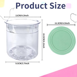 Feilifan Ice Cream Sundae for Ninja Creami NC300UK NC300UKCP NC299AMZ NC301 Series, Pack of 4 Replacement Pint Containers for Ninja Ice Cream Maker