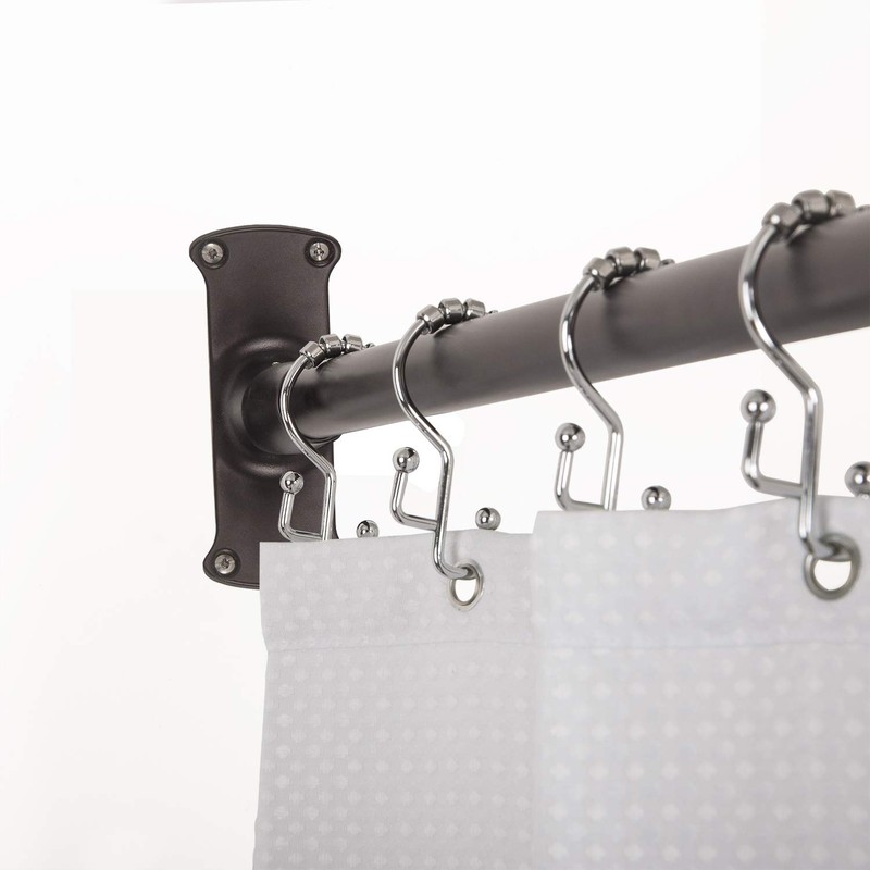 Utopia Alley Rustproof Wall Mounted L-Shaped Corner Shower Curtain Rod