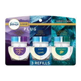 Febreeze Luxe Variety Pack Mix New Limited Edition Plug in Scented, (3) of 0.87 fl oz Refills (Elemental Mix)