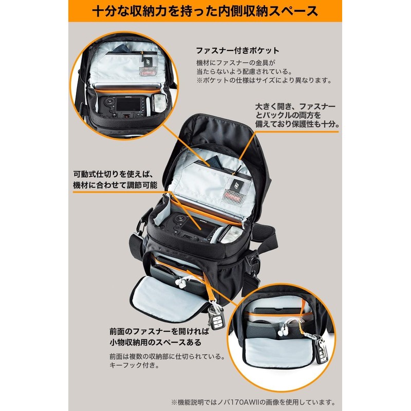 Lowepro LP37213-PKK Nova 180AW II Camera Shoulder Bag, 2.7 gal