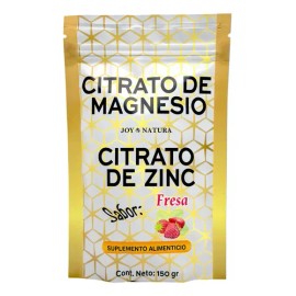 Citrato De Magnesio Con Citrato De Zinc 150 G Fresa Joy Natu                                                                                          
