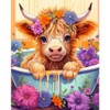 Cow Stamped Cross Stitch Kits for Adults Beginners, DIY Animals