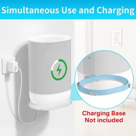 notiela Wandhalterung, Lautsprecher-Wandhalterung, für Sonos Move & Move 2, Innen- und Außenbereich, einfache Montage, robust, Heavy-Duty, Halterung, Weiß