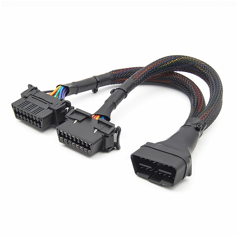 OBD2 Splitter Extension Cable for Car Diagnostics – 16-Pin Male