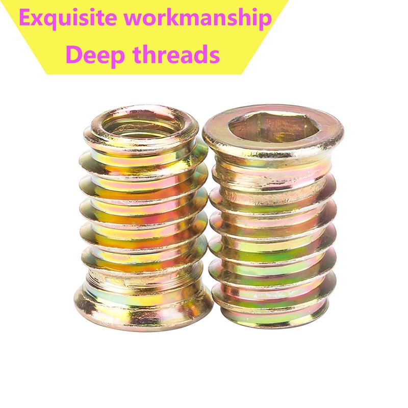 Qrity 20PCS Threaded Inserts Nuts, Hex Drive Head Nuts, Threaded