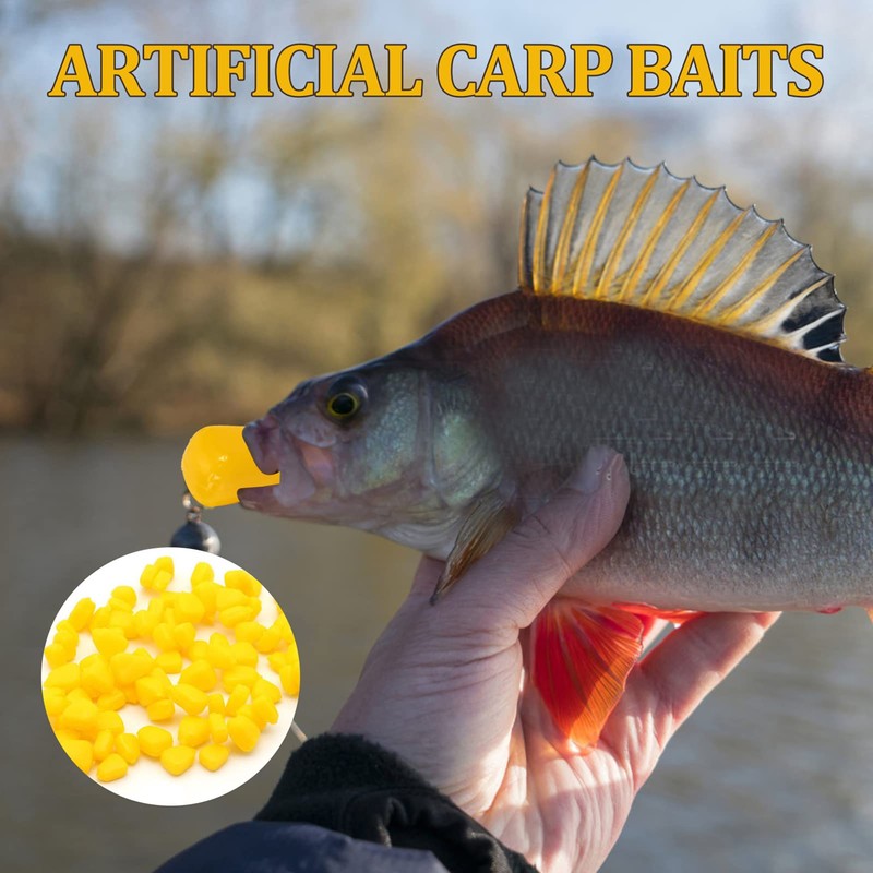 Ejoyous Artificial Corn Baits for Fishing, Pack of 50 Fake