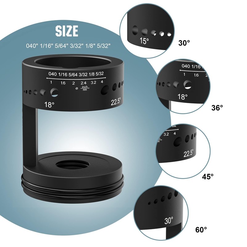 3mirrors 24 Guide Grinding Head Tungsten Electrode Sharpener, Healthy TIG