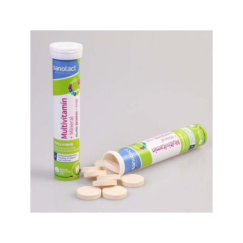 사노탁트 발포 멀티비타민 미네랄 20정 x 4개 Sanotact Effervescent Multivitamin