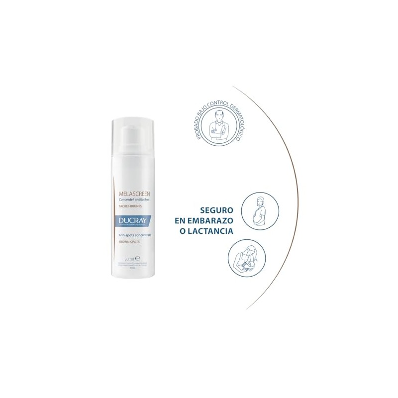DUCRAY Melascreen Concentrado Despigmentante, Corrige manchas marrones difíciles, 30ml