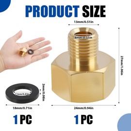 LPG Gas Adapter 1/2 Inch R x 1/4 Inch LKS for Gas Cookers - Copper Gas Stove Fittings, Gas Hose Connector, Transition Piece for Camping Stove, Stool Cooker - Includes Seal, Robust and Secure