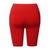 Daily Basic Seamless Lightweight Ribbed Biker Shorts Red 1XL/2XL
