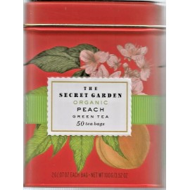 Secret Garden The Secret Garden Tea Tin of Tea Organic Peach 50 tea bags EXP  02/28