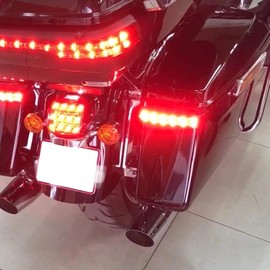 Eagle Lights Saddle-Lights Chrome Saddle Bag LED Lights for 2014 to Current Harley Davidson Touring Models