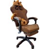 Silla Gamer Ergonómica Capibara, Ajustable en Altura, Reposabrazos Acolchados, Marrón
