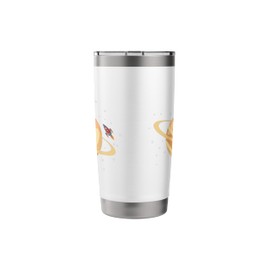 Space Exploration Craft Near Saturn Rings Stainless Steel Insulated Tumbler