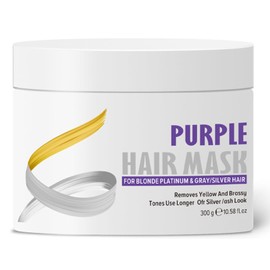 Purple Hair Mask for Blonde, Platinum and Silver Hair, Hydrating Purple Toning Hair Mask to Reduce Brassiness and Condition Dry, Damaged Hair,Whilst Deeply Nourishing Damaged Hair