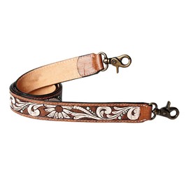 American Darling Hand Tooled Genuine Leather Crossbody Handle Strap for Bags | Phone Crossbody Strap | Crossbody Keychain Strap for Wallet Purse Clutch Cellphone Key Chain Holder | Shoulder Bag Strap