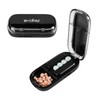 Black, Portable, Two-Part Pill Splitter, Pill Divider